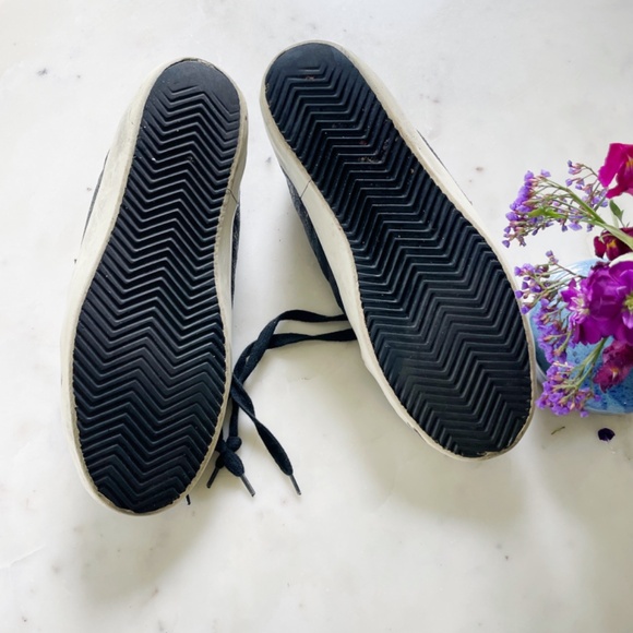 GOLDEN GOOSE Super-Star Black Low Top Sneakers, Size 38 - Picture 6 of 13